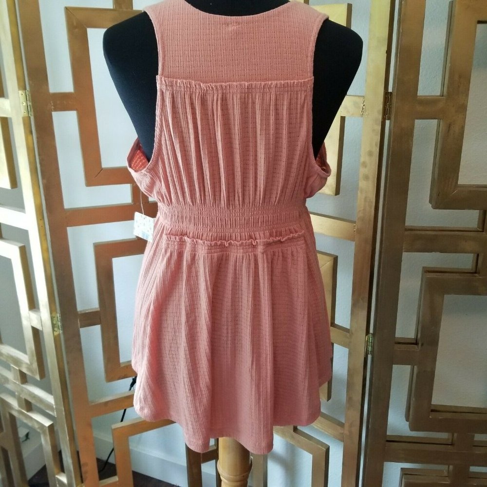 Free People Beach Bound Tank Top Tunic Shirt Pink - Picture 5 of 8